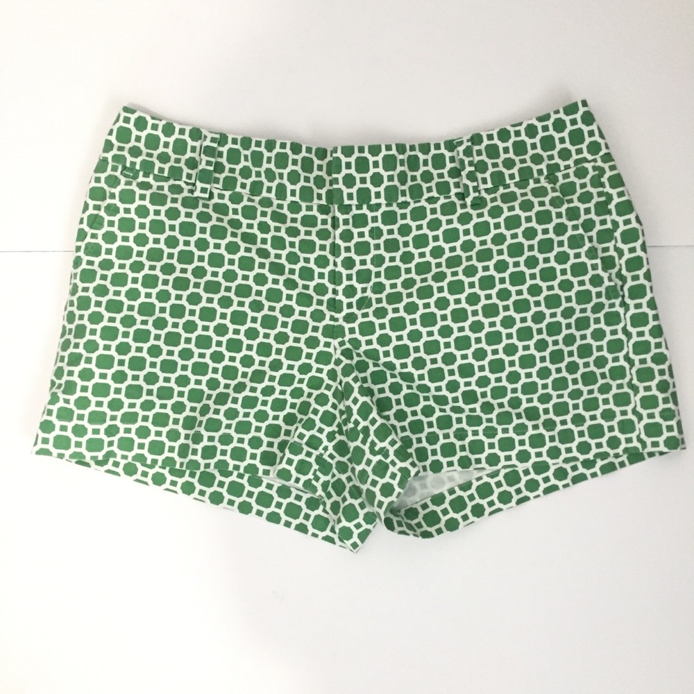 Banana Republic Ryan Green Lattice Shorts Size 8